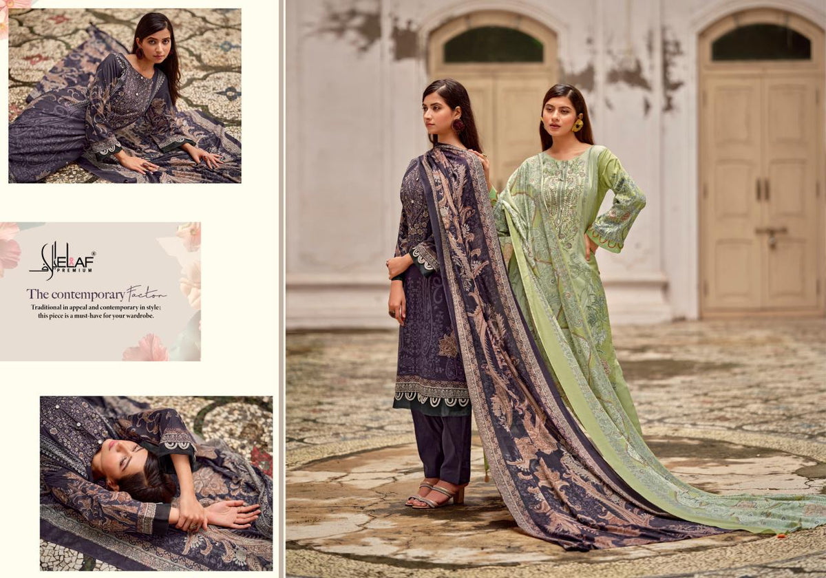 Asrajofa Vol 4 Elaf Cotton Karachi Salwar Suits Exporter India