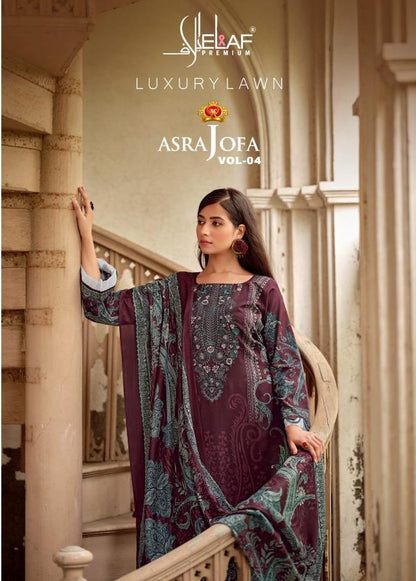 Asrajofa Vol 4 Elaf Cotton Karachi Salwar Suits Exporter India