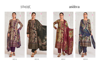 Astitva 8032 Simar Viscose Muslin Pant Style Suits Wholesaler Gujarat