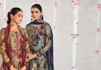 Astitva 8032 Simar Viscose Muslin Pant Style Suits Wholesaler Gujarat