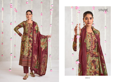 Astitva 8032 Simar Viscose Muslin Pant Style Suits Wholesaler Gujarat