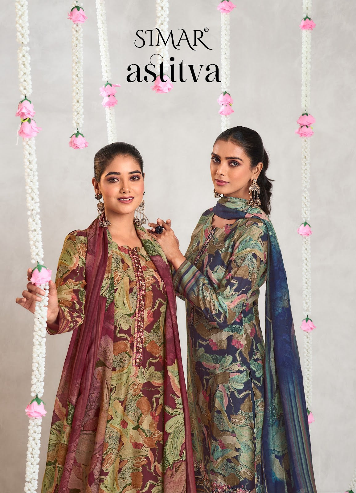 Astitva 8032 Simar Viscose Muslin Pant Style Suits Wholesaler Gujarat