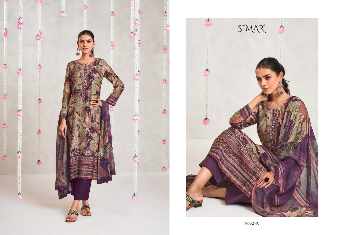Astitva 8032 Simar Viscose Muslin Pant Style Suits Wholesaler Gujarat