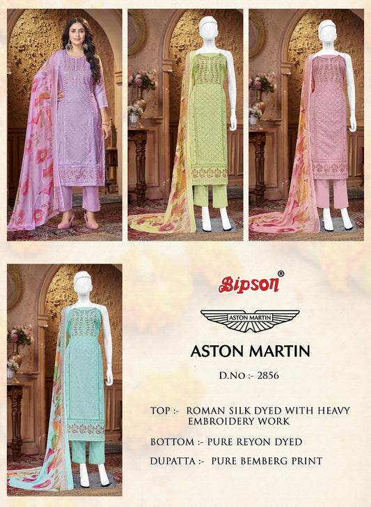 Aston Martin 2856 Bipson Prints Roman Silk Pant Style Suits Wholesaler Ahmedabad