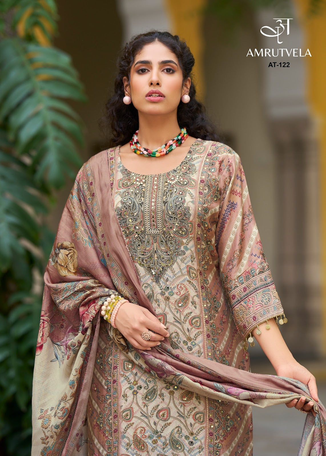 At122 Amrutvela Pure Viscose Muslin Karachi Salwar Suits Wholesaler