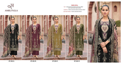 At204 Amrutvela Viscose Muslin Pakistani Salwar Suits Exporter Ahmedabad