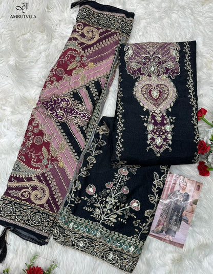 At204 Amrutvela Viscose Muslin Pakistani Salwar Suits Exporter Ahmedabad