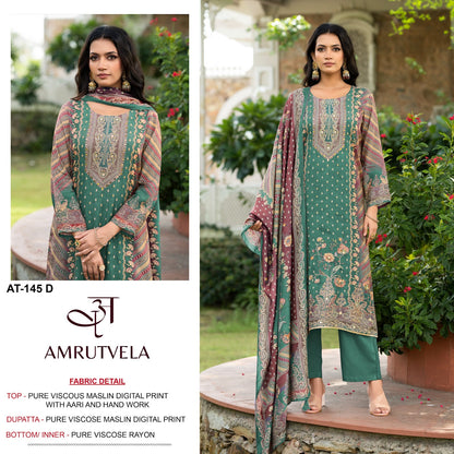 At 145 Amrutvela Viscose Muslin Karachi Salwar Suits Exporter Ahmedabad