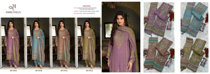 At 173 Amrutvela Viscose Muslin Karachi Salwar Suits Exporter Ahmedabad