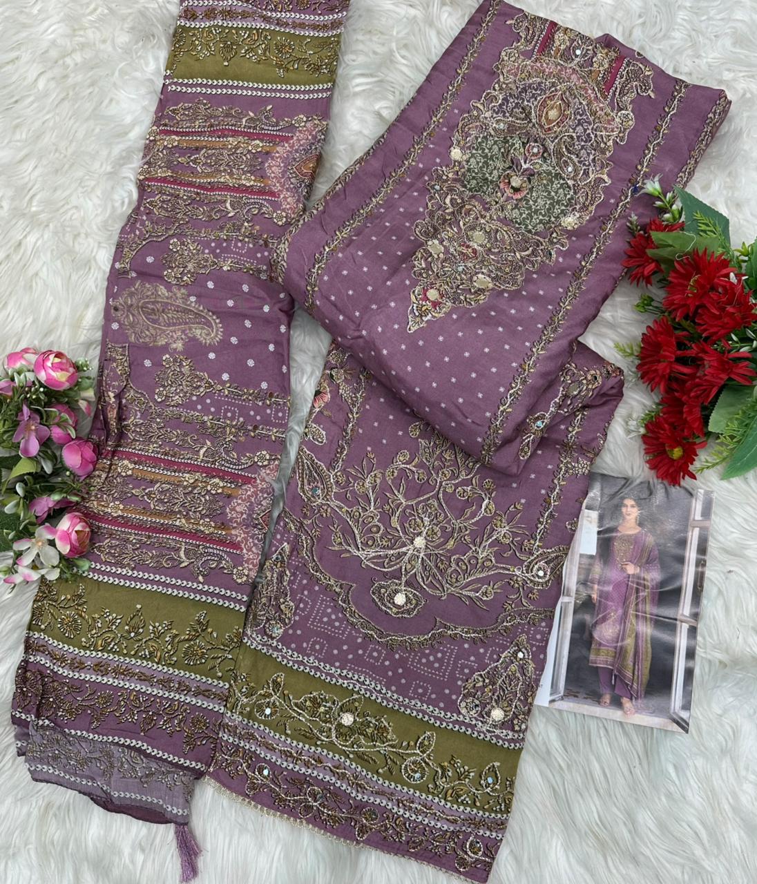 At 173 Amrutvela Viscose Muslin Karachi Salwar Suits Exporter Ahmedabad