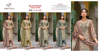 At 180 Amrutvela Viscose Muslin Pakistani Readymade Suits Wholesaler India