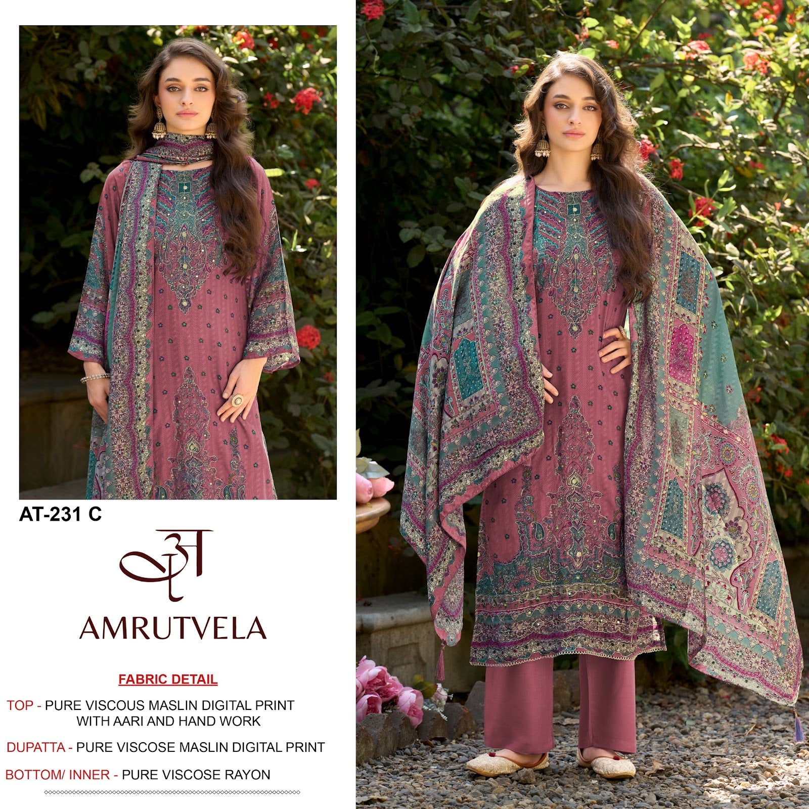 At 231 Amrutvela Viscose Muslin Pakistani Salwar Suits Wholesaler Ahmedabad