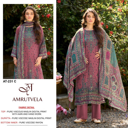 At 231 Amrutvela Viscose Muslin Pakistani Salwar Suits Wholesaler Ahmedabad