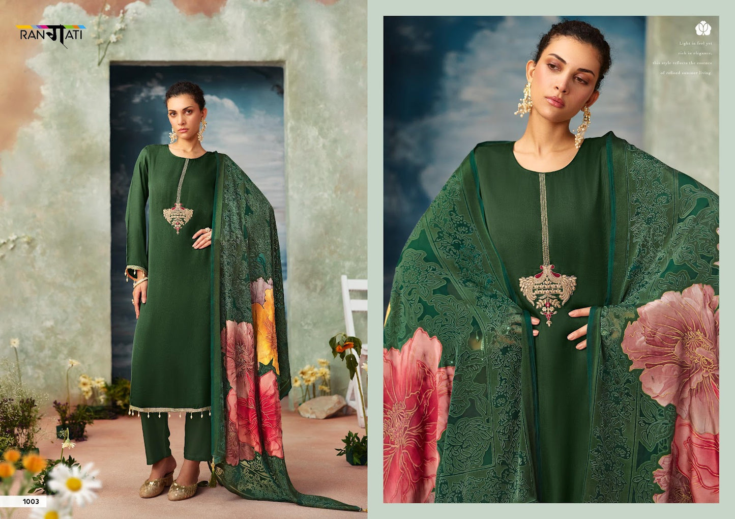 Ather Rangati Prints Gaji Silk Pant Style Suits Wholesale Price