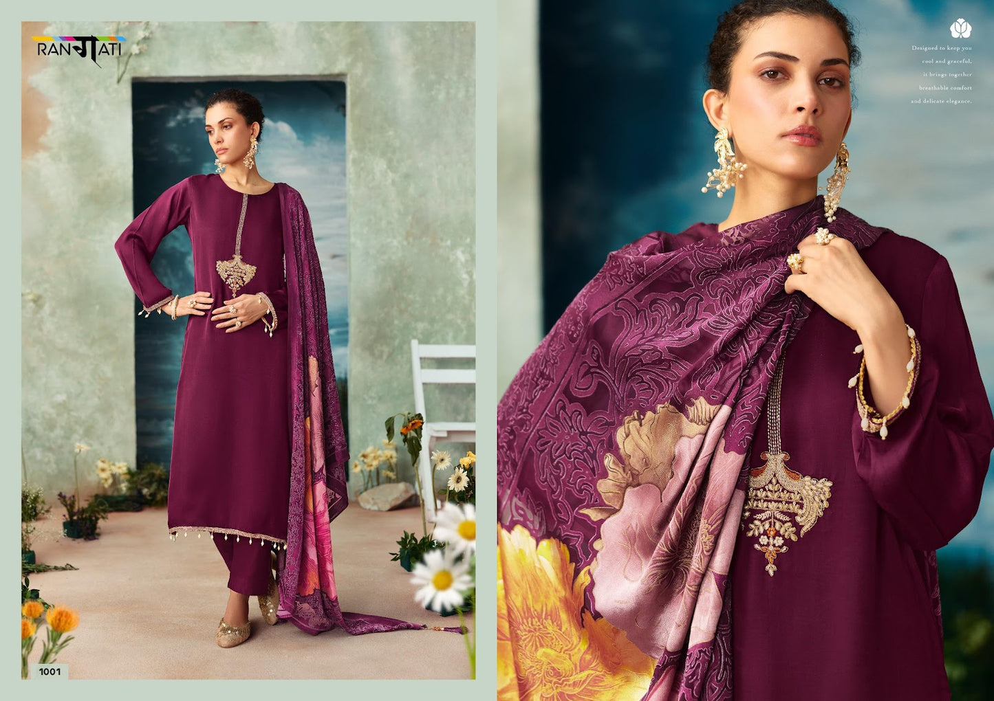 Ather Rangati Prints Gaji Silk Pant Style Suits Wholesale Price