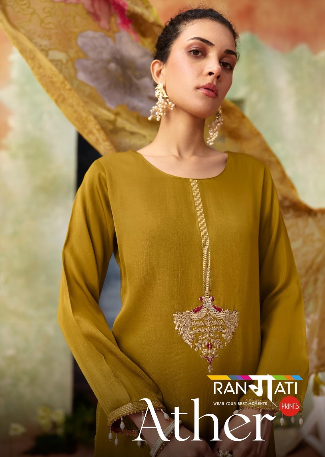 Ather Rangati Prints Gaji Silk Pant Style Suits Wholesale Price