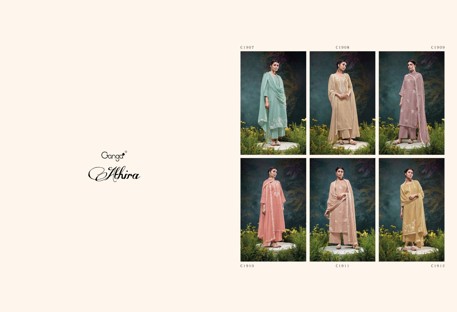 Athira Ganga Gogo Linen Plazzo Style Suits Manufacturer Gujarat