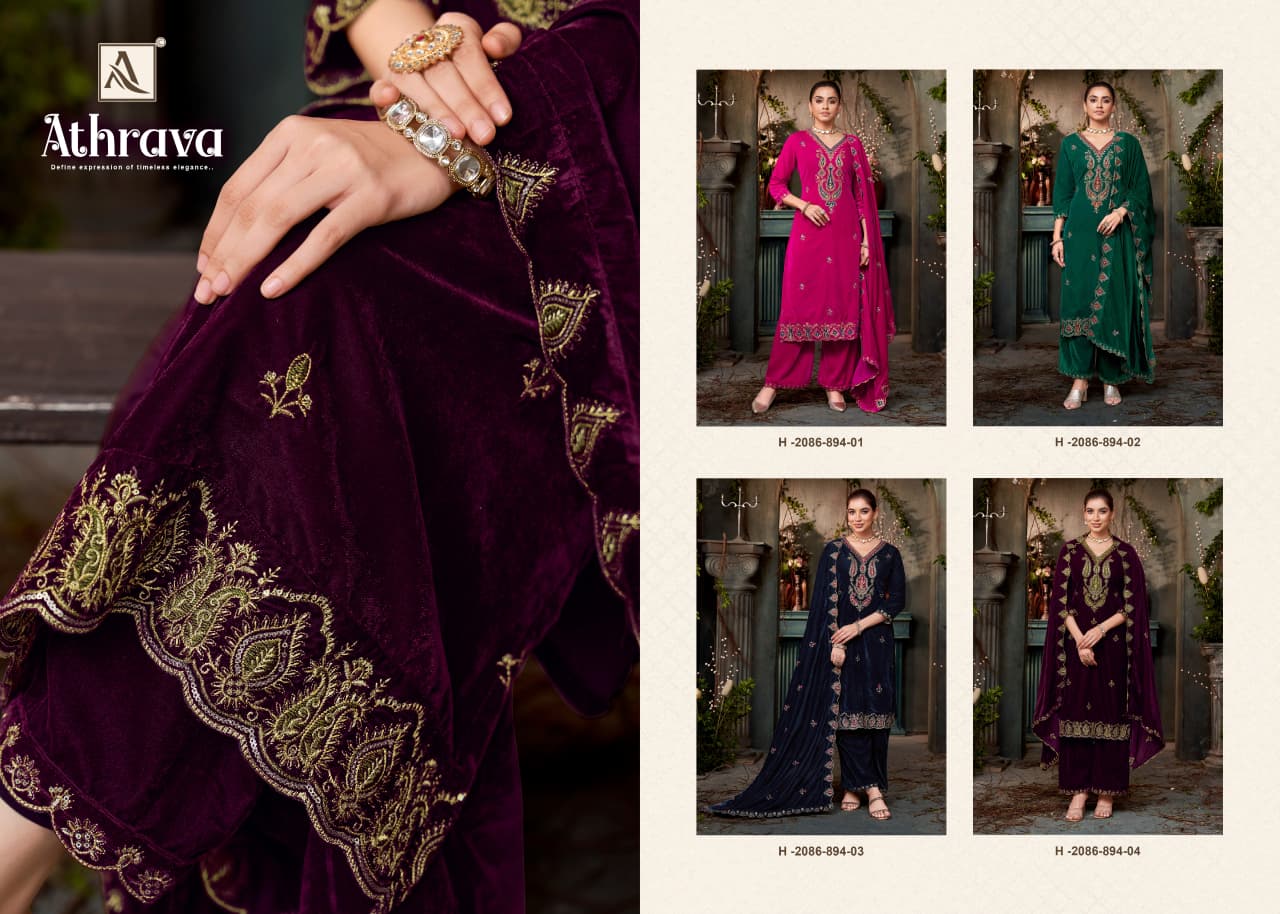 Athrava Alok Velvet Suits Exporter