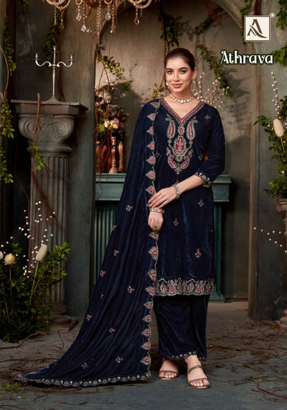 Athrava Alok Velvet Suits Exporter