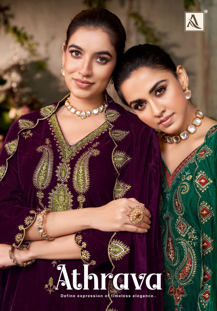 Athrava Alok Velvet Suits Exporter