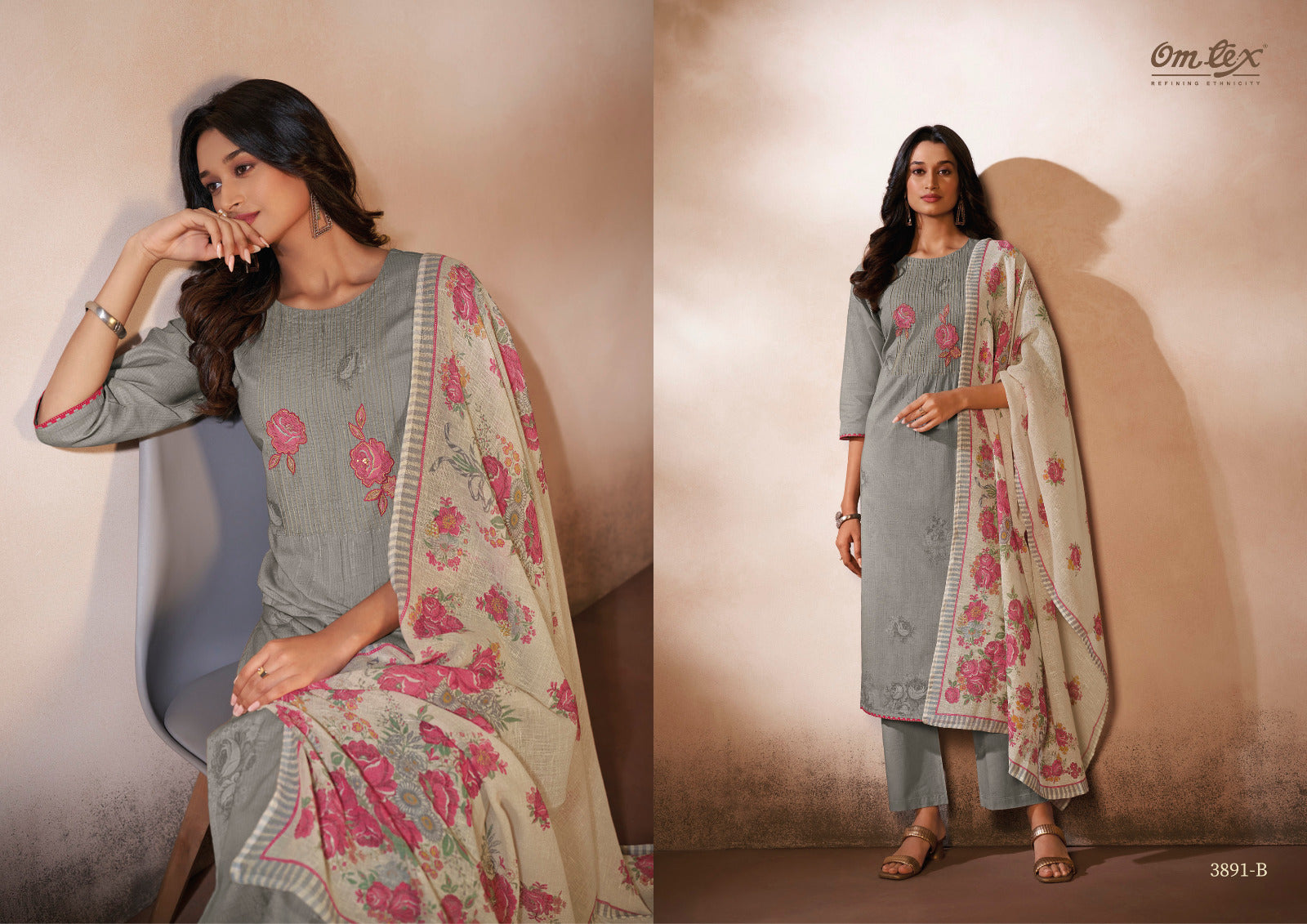 Atisha Omtex Lawn Cotton Pant Style Suits