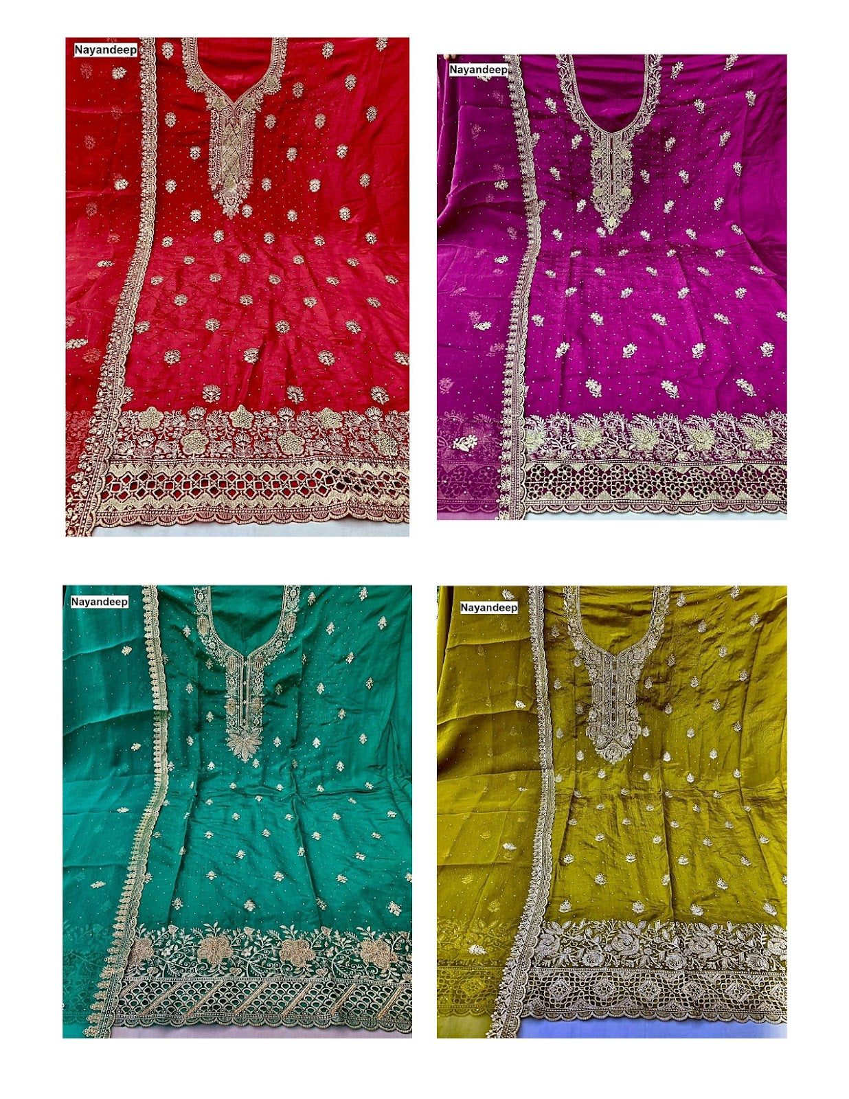Atm Card Nayandeep Organza Salwar Suits Wholesaler Gujarat