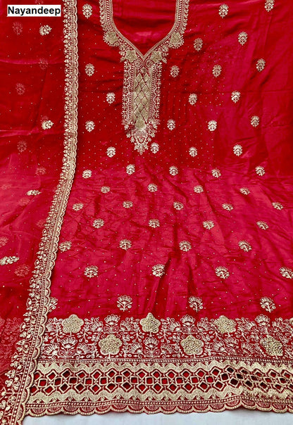 Atm Card Nayandeep Organza Salwar Suits Wholesaler Gujarat