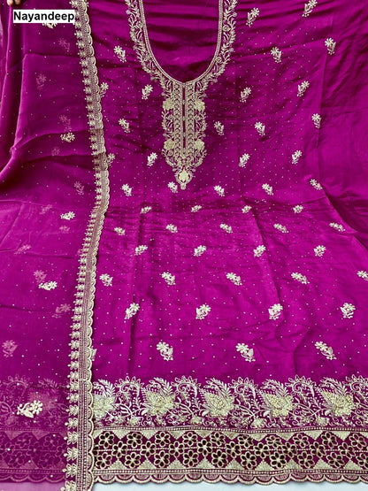 Atm Card Nayandeep Organza Salwar Suits Wholesaler Gujarat