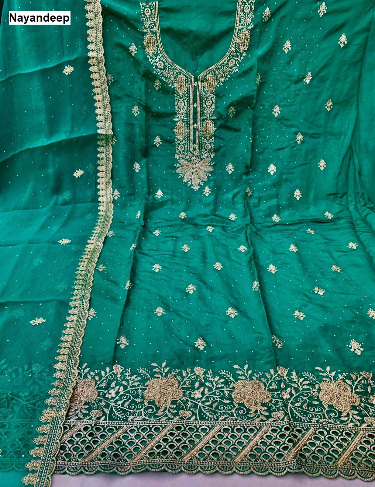 Atm Card Nayandeep Organza Salwar Suits Wholesaler Gujarat