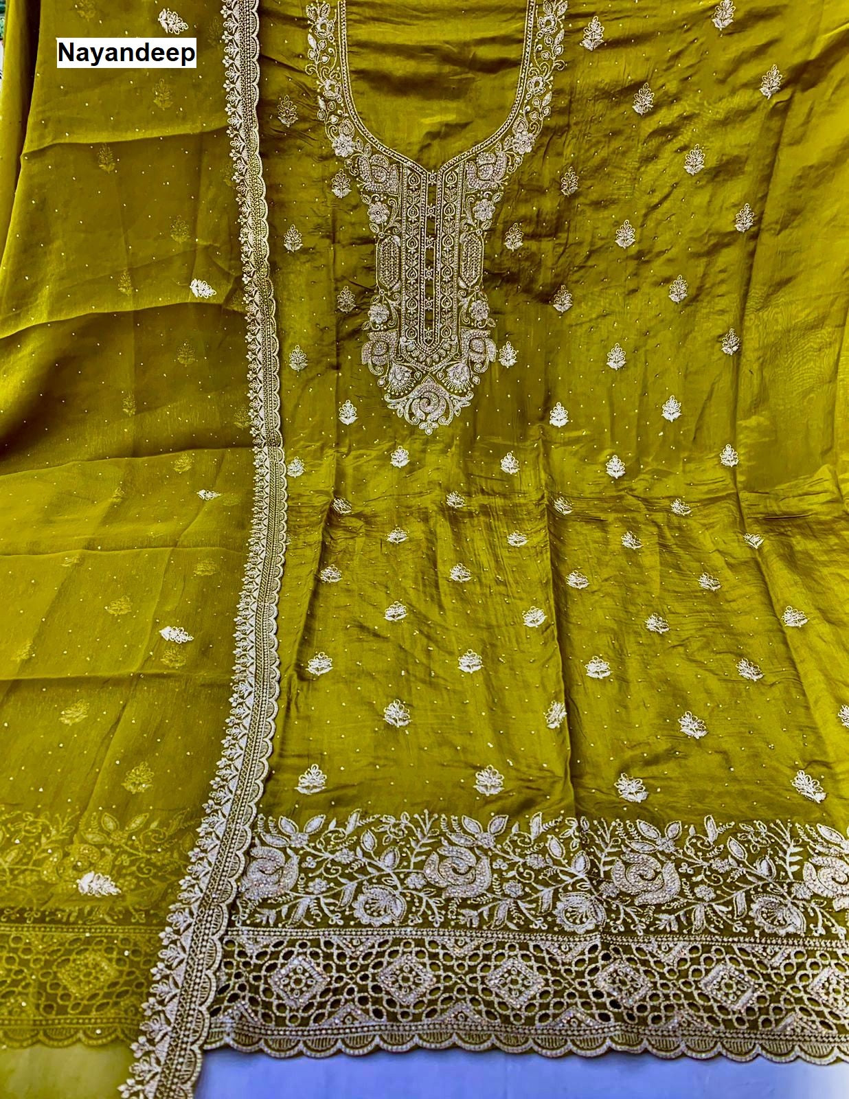 Atm Card Nayandeep Organza Salwar Suits Wholesaler Gujarat