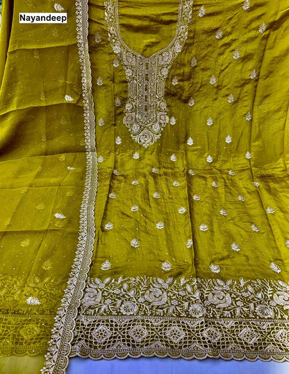 Atm Card Nayandeep Organza Salwar Suits Wholesaler Gujarat