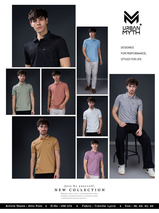 Atto Polo 275 Urban Myth Lycra Mens Tshirts Supplier Ahmedabad