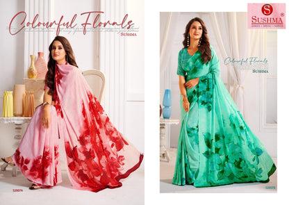 Attraction Sushma Crape Sarees Wholesale Price