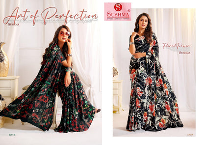 Attraction Sushma Crape Sarees Wholesale Price