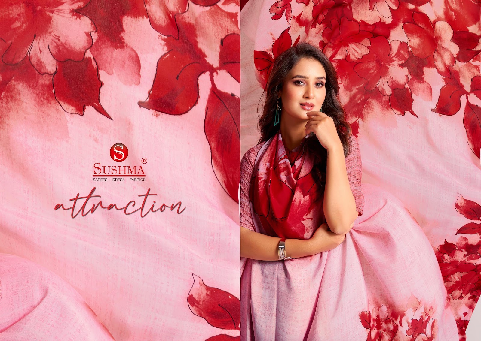 Attraction Sushma Crape Sarees Wholesale Price