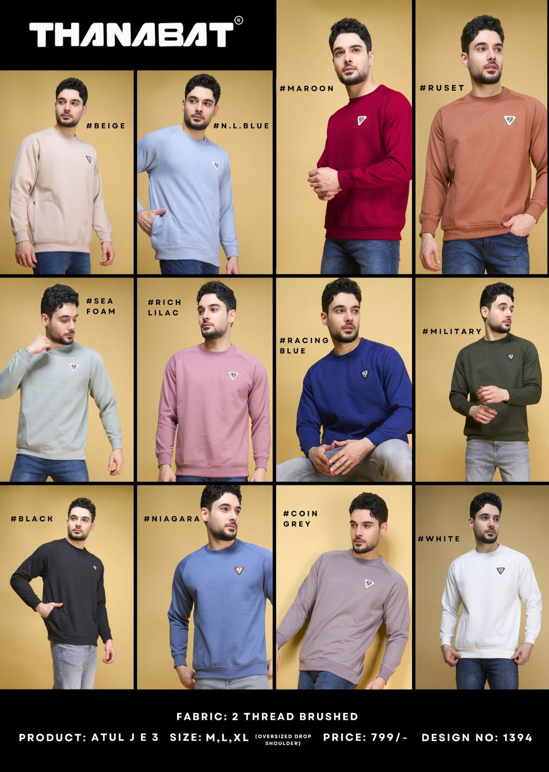 Atul J E 3 Thanabat Thread Brushed Mens Tshirts Manufacturer Ahmedabad ...