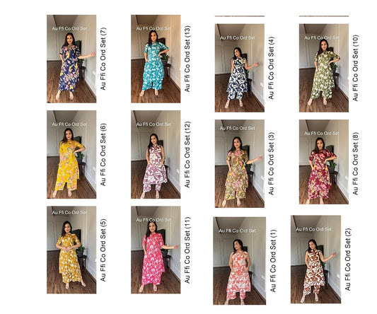 Au Ffi Cotton Co Ord Set Manufacturer India