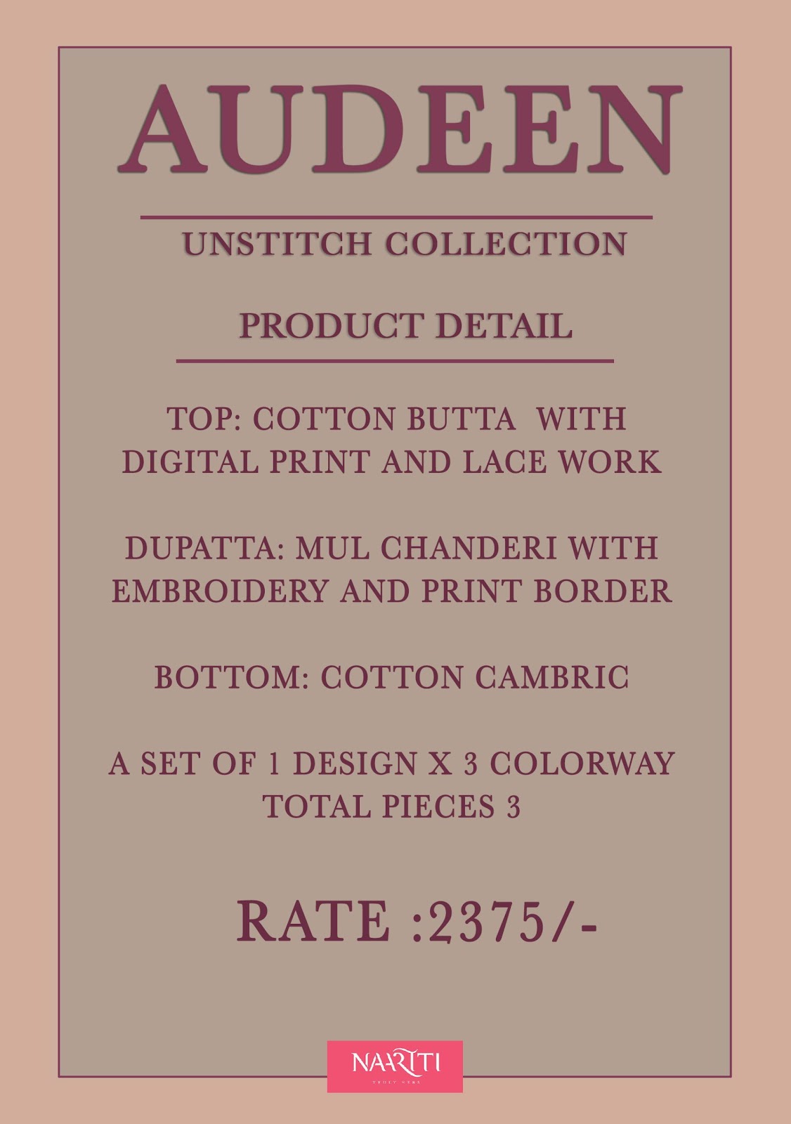 Audeen Naariti Cotton Salwar Suits Exporter Ahmedabad