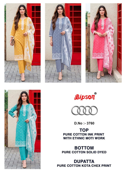 Audi 3760 Bipson Prints Pure Cotton Pant Style Suits Supplier Gujarat