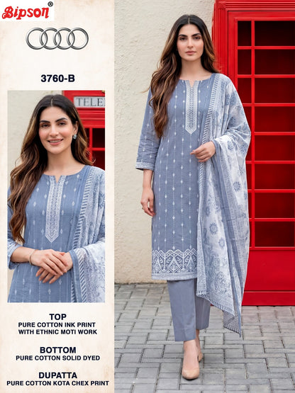 Audi 3760 Bipson Prints Pure Cotton Pant Style Suits Supplier Gujarat