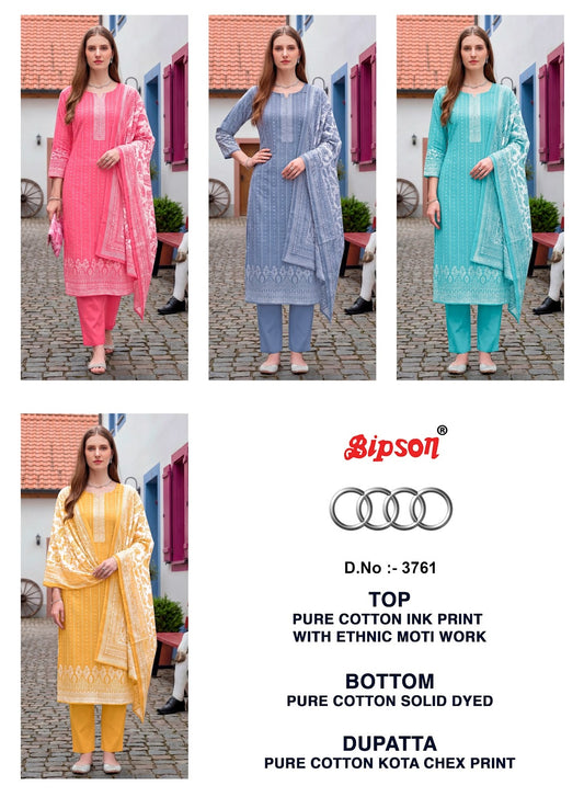 Audi 3761 Bipson Prints Pure Cotton Pant Style Suits Manufacturer Gujarat