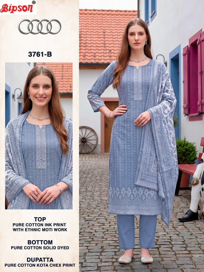 Audi 3761 Bipson Prints Pure Cotton Pant Style Suits Manufacturer Gujarat