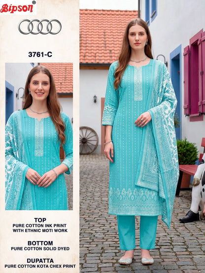 Audi 3761 Bipson Prints Pure Cotton Pant Style Suits Manufacturer Gujarat