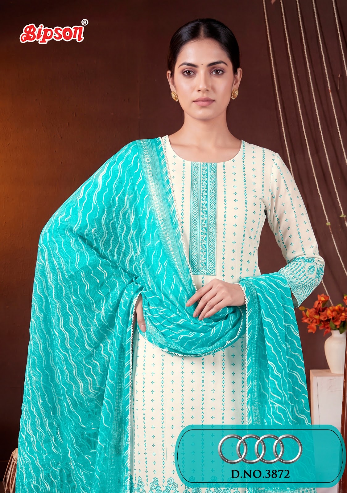 Audi 3872 Bipson Prints Cotton Pant Style Suits Supplier Gujarat