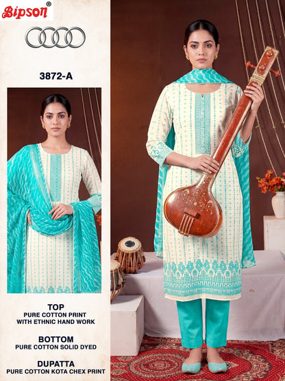 Audi 3872 Bipson Prints Cotton Pant Style Suits Supplier Gujarat