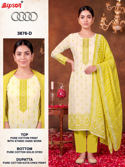 Audi 3876 Bipson Prints Cotton Pant Style Suits Wholesale Price
