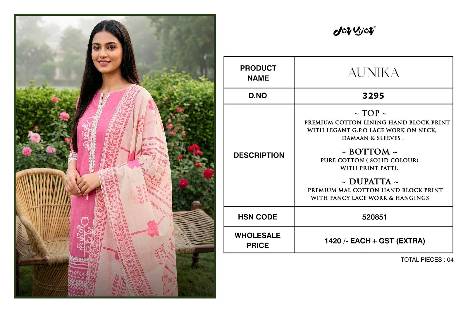 Aunika Jay Vijay Cotton Pant Style Suits Manufacturer