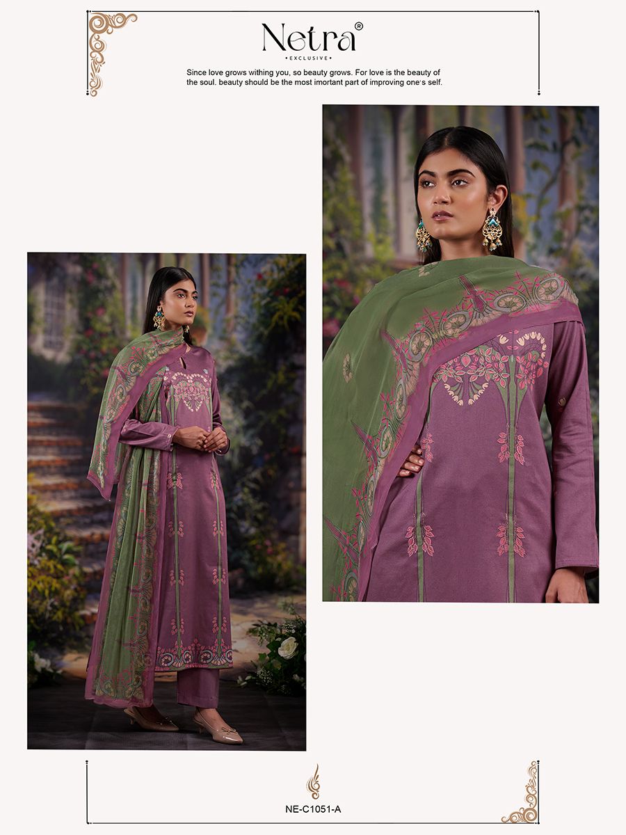 Aura Netra Premium Cotton Pant Style Suits Manufacturer