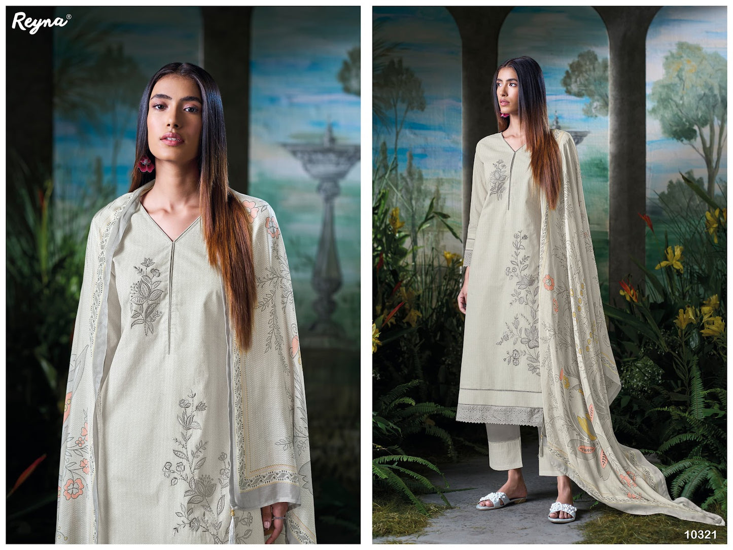 Aura Reyna Cotton Pant Style Suits Wholesaler Gujarat