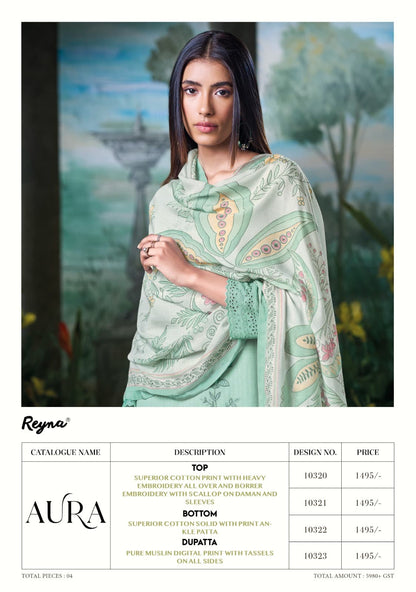 Aura Reyna Cotton Pant Style Suits Wholesaler Gujarat